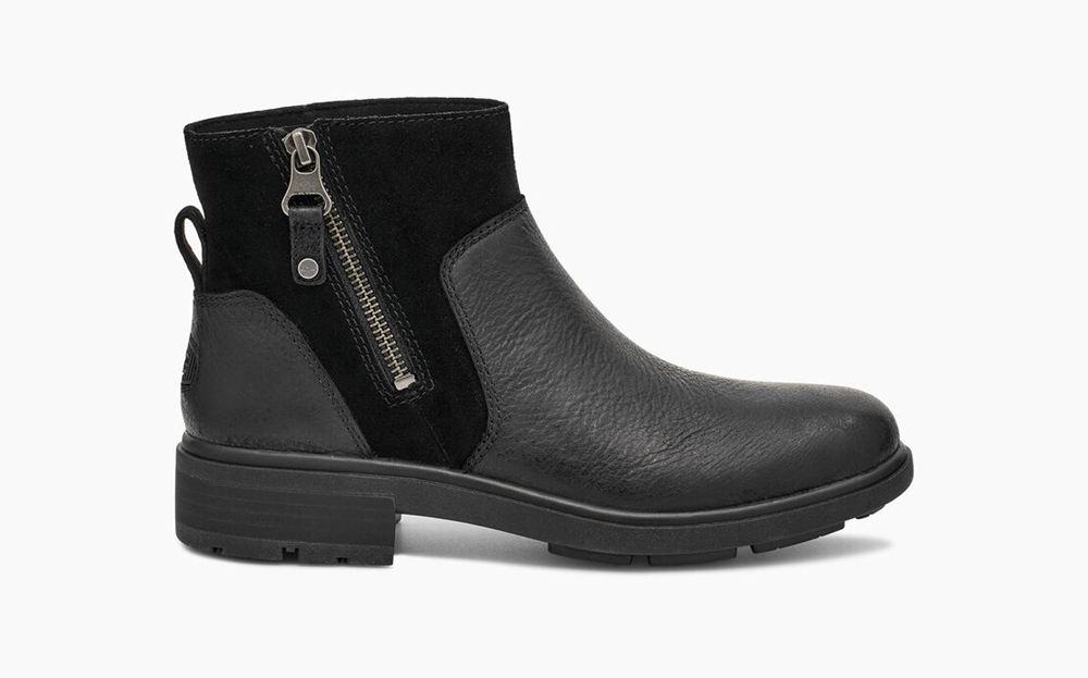 Ugg Harrison Zip - Womens Chelsea Boots - Black - NZ (9857BAWKI)